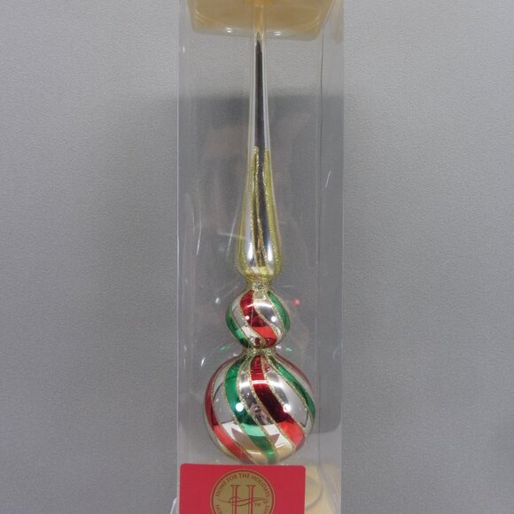 Home For The Holiday Glass Tabletop Multi Color Finial Christmas Decor Silver. - Picture 8 of 9